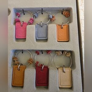 Colorful Wilson'a Leather Wine Glass Charms